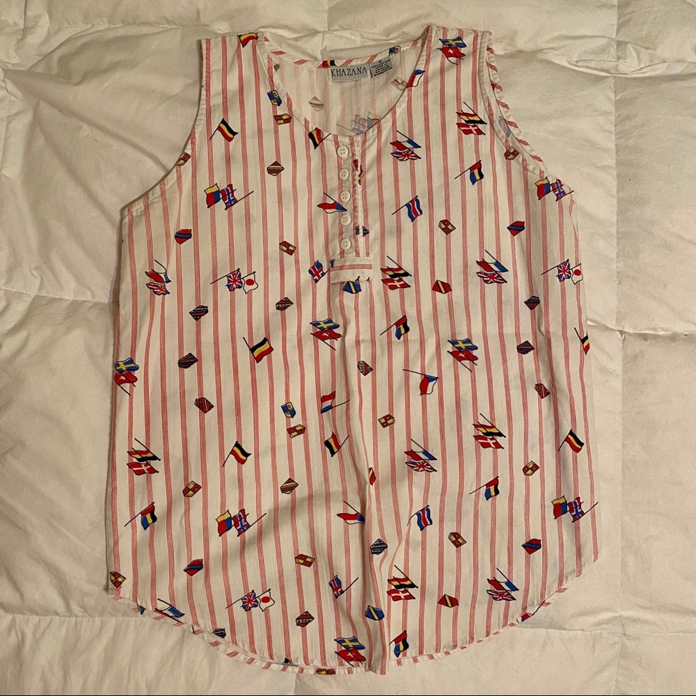 Vintage Flag Tank